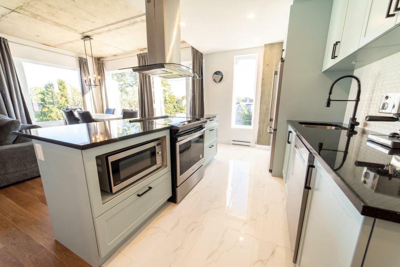 Apartament Aux Havres Urbains - Le Penthouse De La 3Ieme Avenue Québec Zewnętrze zdjęcie